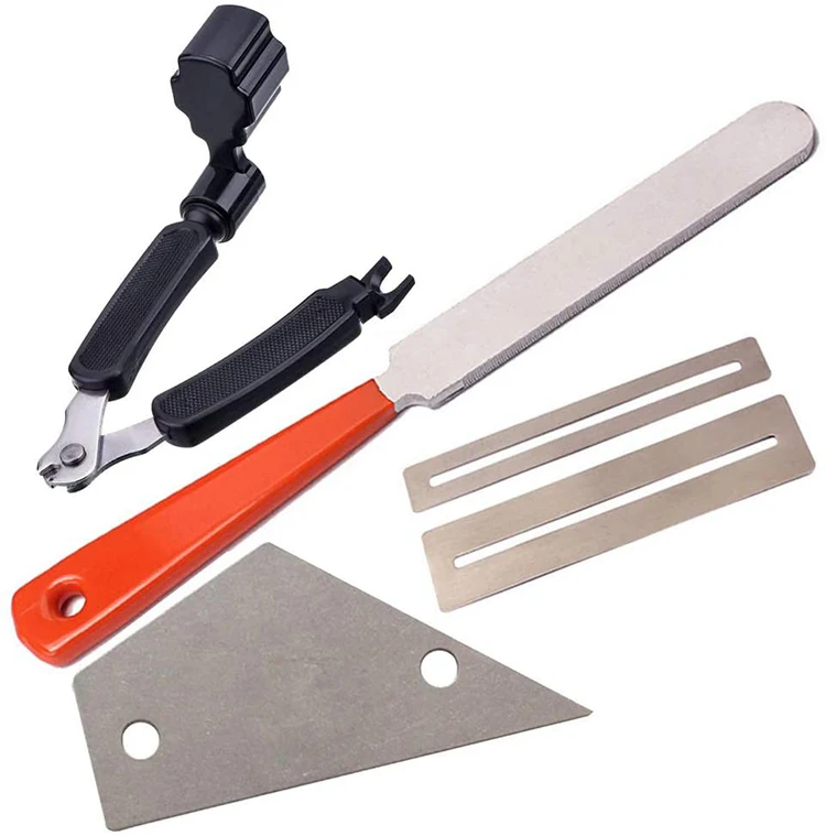 5pcs Guitar Fret Crowning Luthier File Fret Rocker Fingerboard Guards Protectors Guitar Luthier Tool Kit