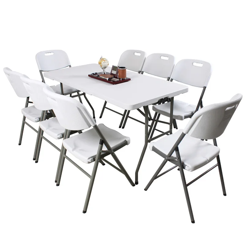 Wholesale custom 6ft 8ft plastic leg folding camping table chairs for events banquet