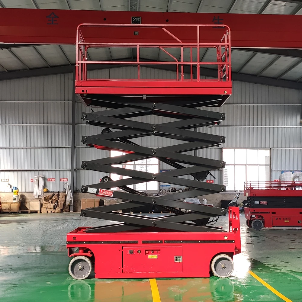 14 Metershydraulic Electric Mobile Scissor Aerial Work Platform Self-Propelled Lift For High Building Cleaning