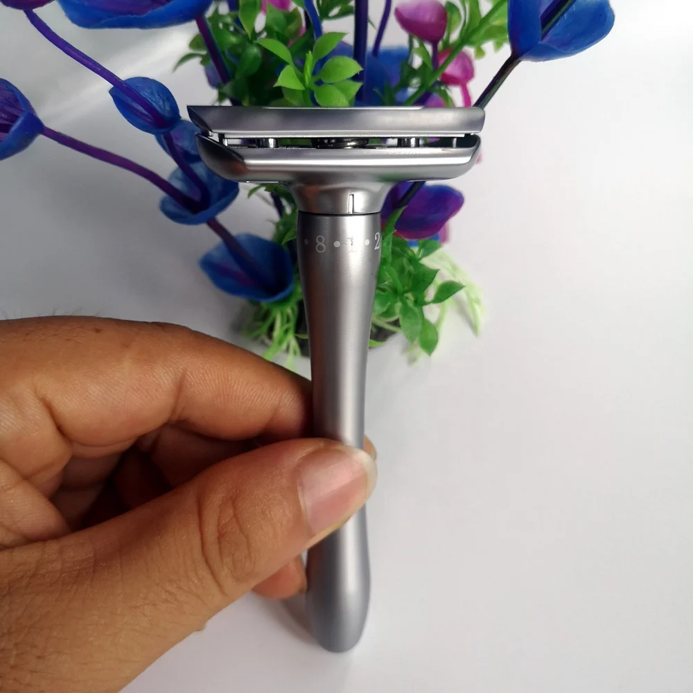 Navalha de seguranca para homens SNMIRN novo estilo de adsorcao magnetica de metal ajustavel de borda dupla