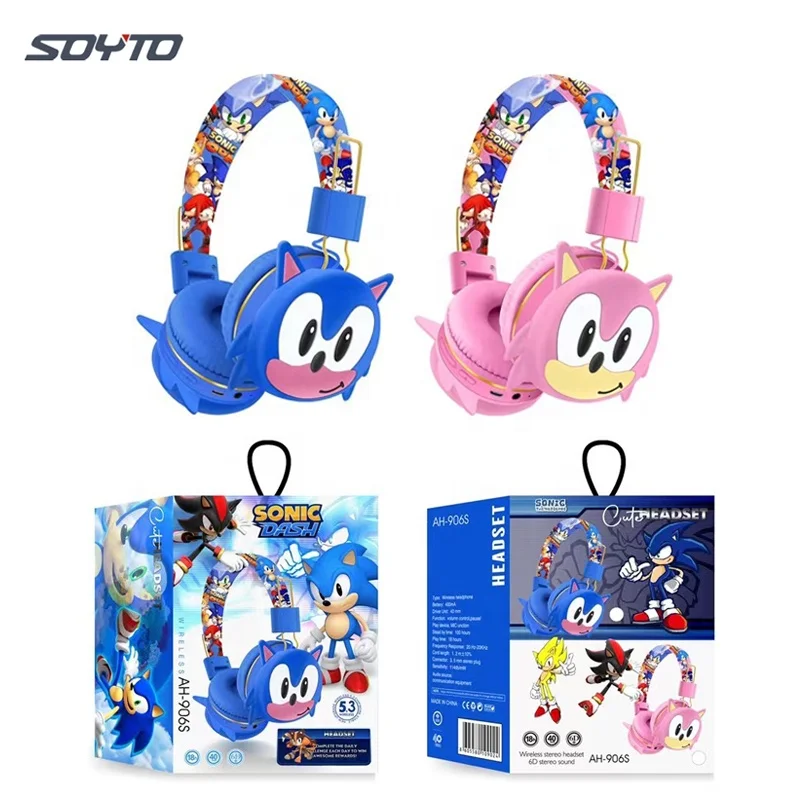Shuoyin audifonos Super Sonic the hedgehog 2 Game Mario bros bro wireless headset kids headphone headphones Toys figure for Kids