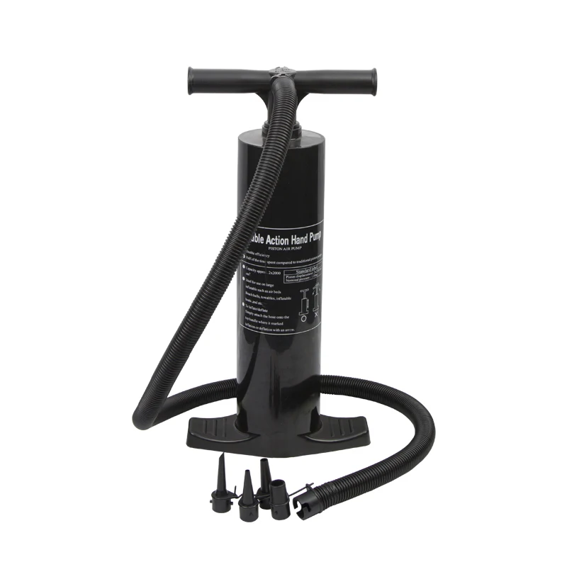 Dual Action Hand Pump - Black Duplex Manual Pump High Pressure Universal Double Action Air Pump