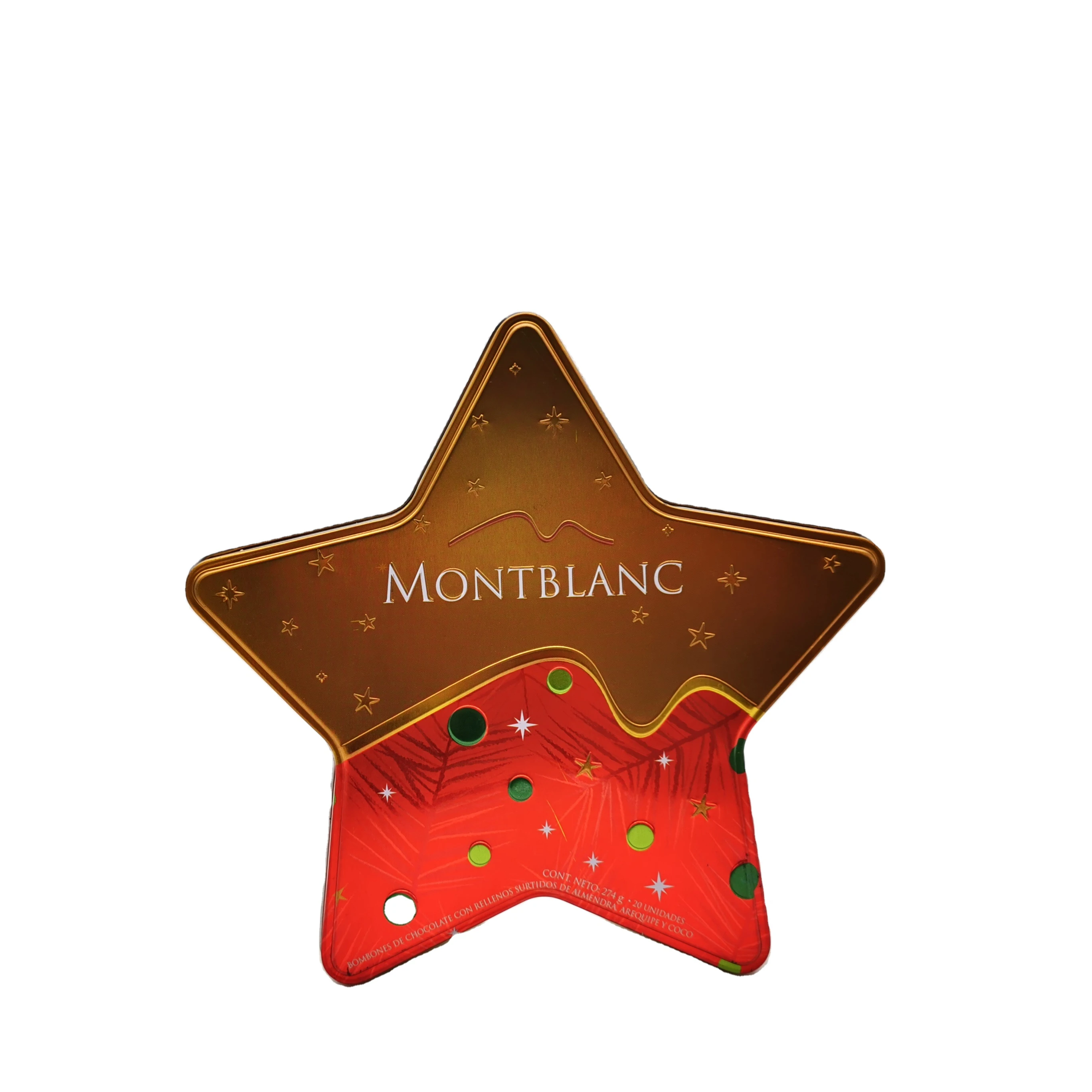 Fancy star shape candy chocolate tin box customized delicate gift metal box