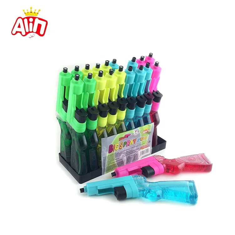 sweets and candies halal  Cartoon color  plastic gun toy candy  liquid candy  sour candy spray