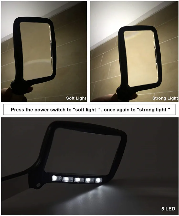 China manufacturer wholesale fine quality cheap 1.5V soft strong led lamp folded magnifying glass