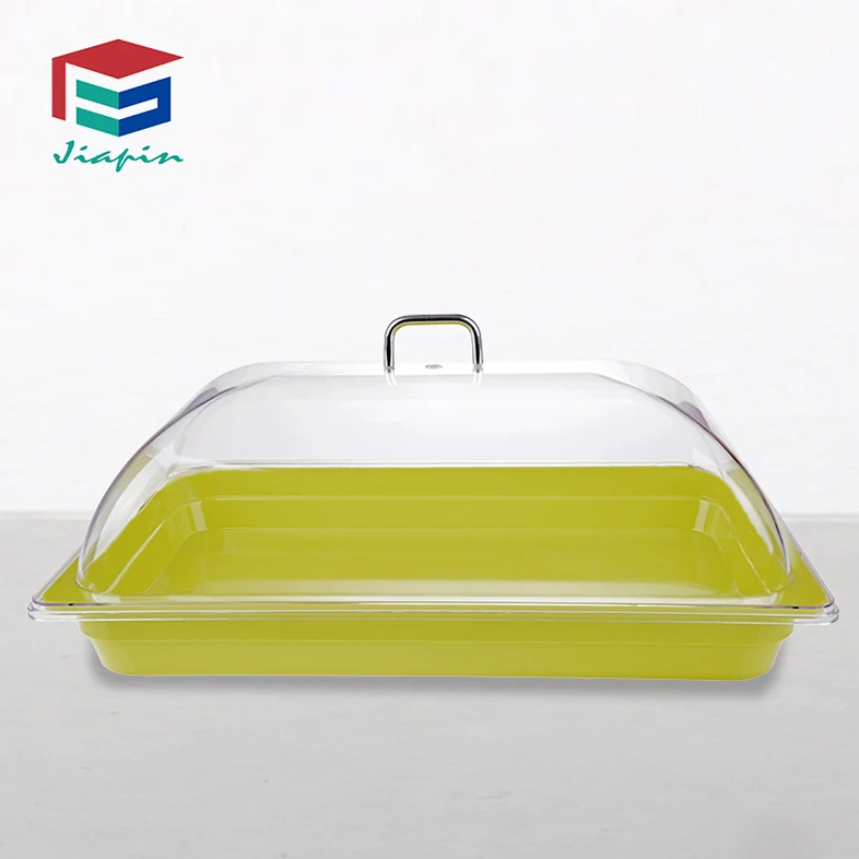 Crystal Clear plastic retangular full size 1/1 GN pan food cover for kitchen canteen used