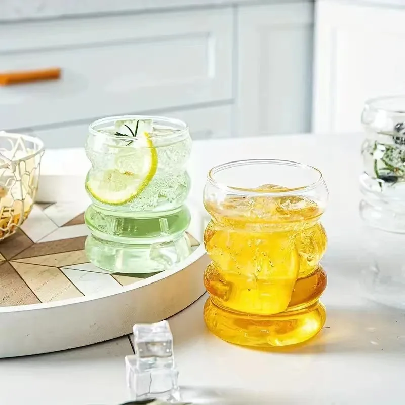 Caterpillar Glass Coffee Cup Vintage Drinking Entertainment Dinnerware Glassware Beverage Cups For Water Fruit Juice Wine Beer