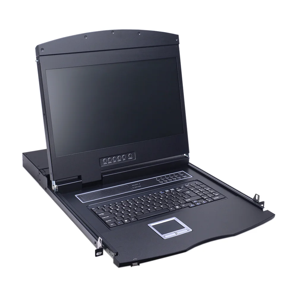 Support Widescreen Resolution 12v Single-rail 19 Inch 8ports HDMI LCD KVM Consoles
