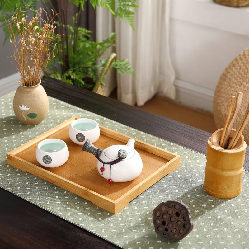 
Wholesale Custom Size Tea Saucer Tray Made Of Bamboo Tea Tray Wooden Crafts Gift 