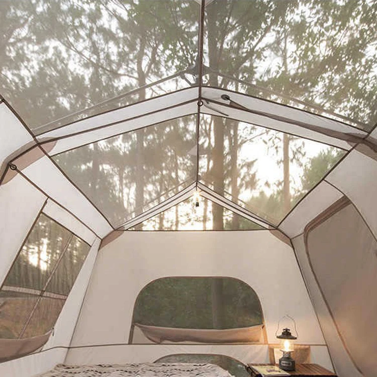 10㎡ Automatic Tent With Expand Canopy Portable Outdoor Camping Tent Oxford Sunshade Folding Luxury Tents For Trip Travel