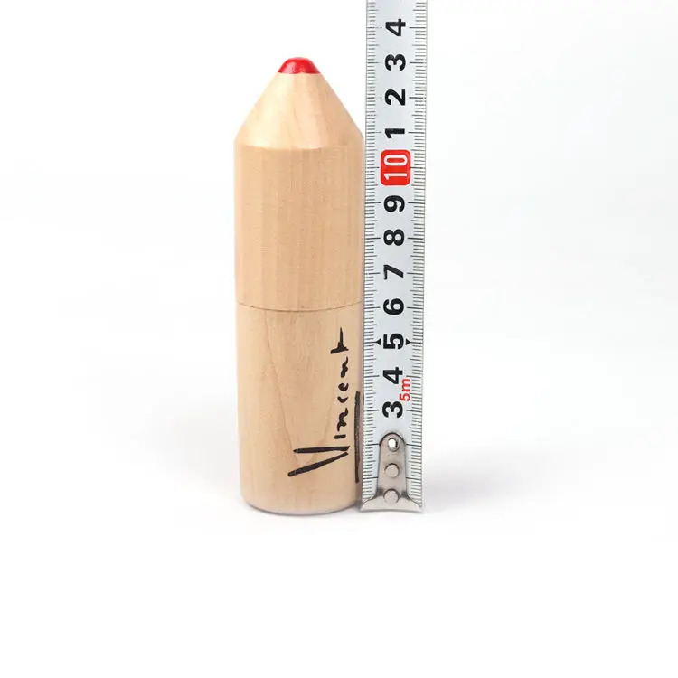Best Selling Customized Logo Print Promotional Gift Wooden Crayon Shaped Coloured Tube Box Pencil