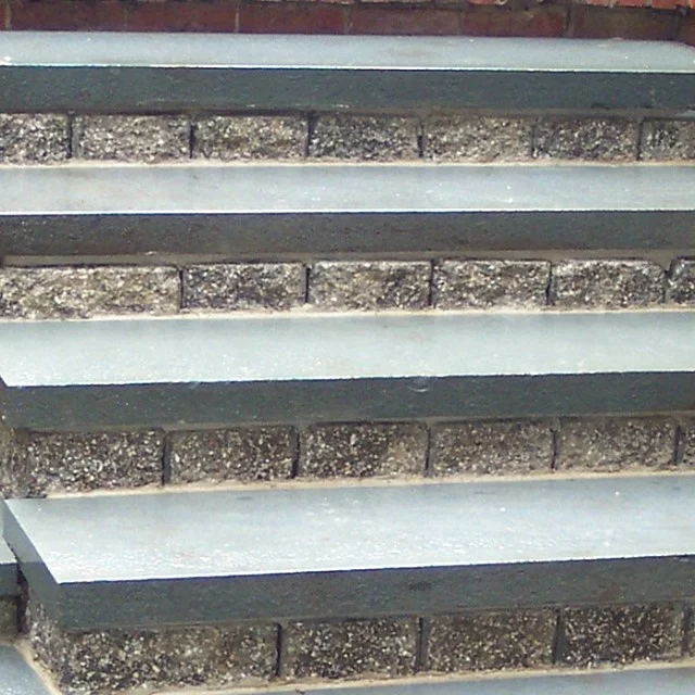 Honed surface bluestone limestone flooring and steps