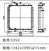 heat exchangers system cooling For CAT Caterpillar E345 E350 Radiator Factory