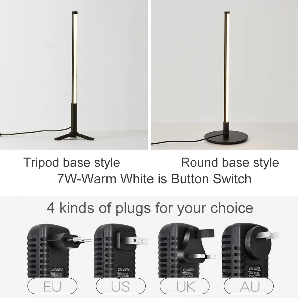 Dropshipping Nordic Modern Remote Controlled LED Light RGB Tripod Corner Floor Lamp For Living Room