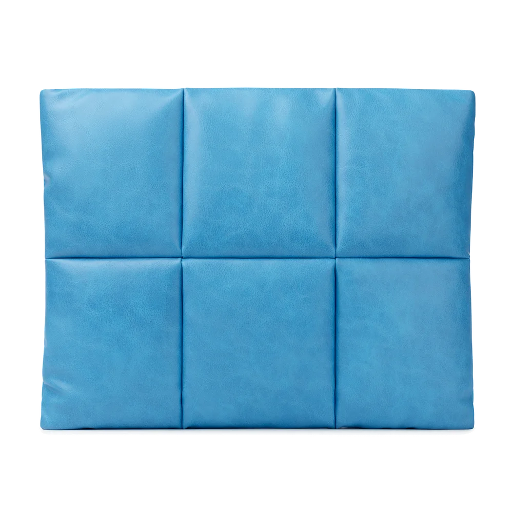 Custom Size Logo PU Leather Pillow Padded Quilted Magnetic Closure Laptop Tablet Protection Sleeve Pouch Bag