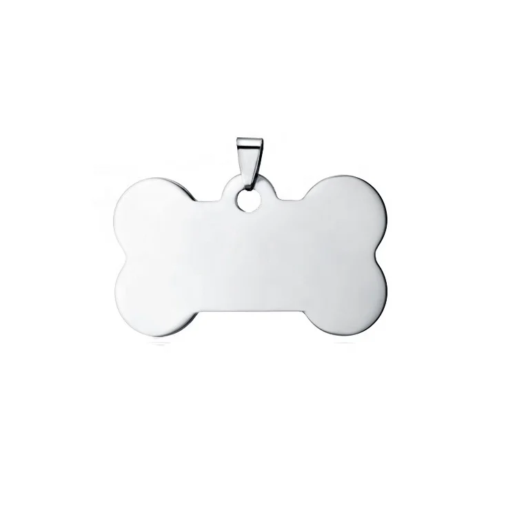 Custom Logo Tag Pet Name Blank Metal Engraving Stainless Steel Dog Tag