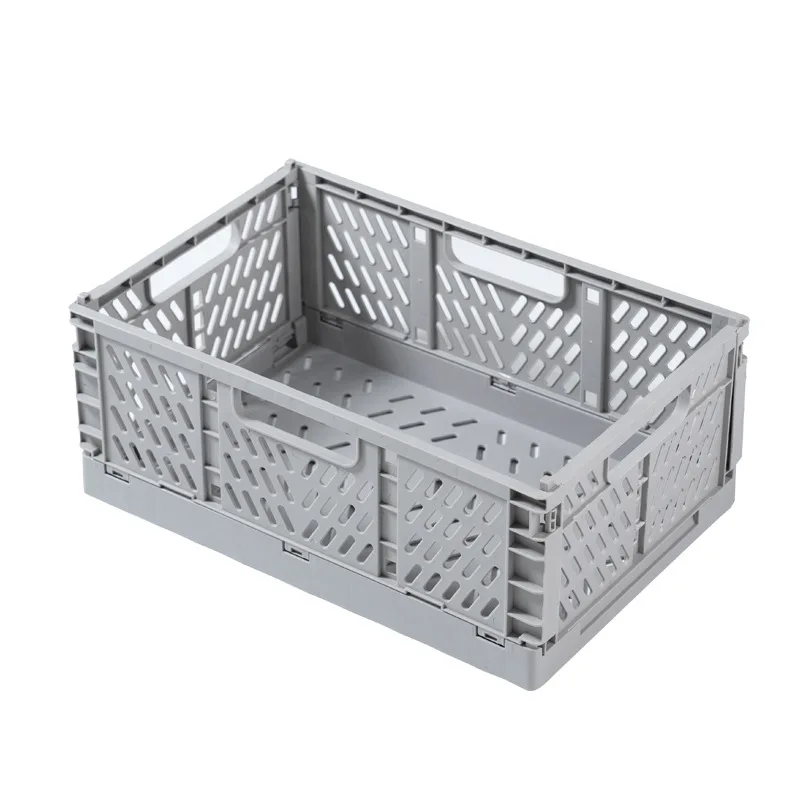 Wholesale Plastic Small Collapsible Storage Crate Foldable Snack Candy Fruit Boxes Folding Storage Basket