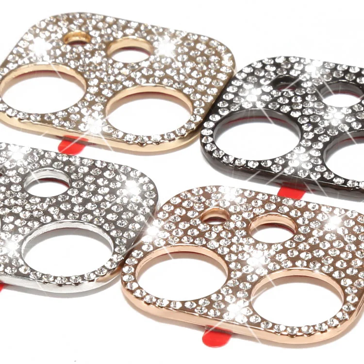 
Luxury Diamond 3D Tempered Glass Camera Screen Protector For iPhone 11 12 Pro Max Lens Protector 