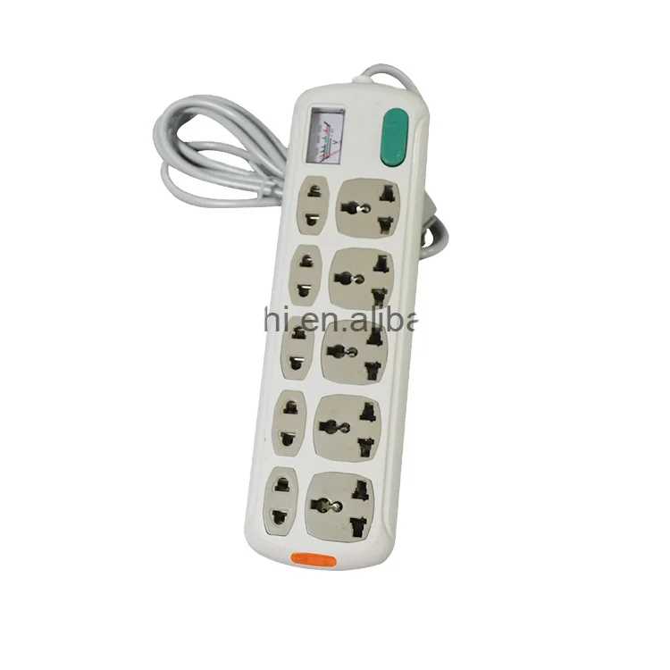 Оптовая продажа из Китая электрические розетки 5 способ мульти штекер Плата расширения выключателей и розеток С вольтметром