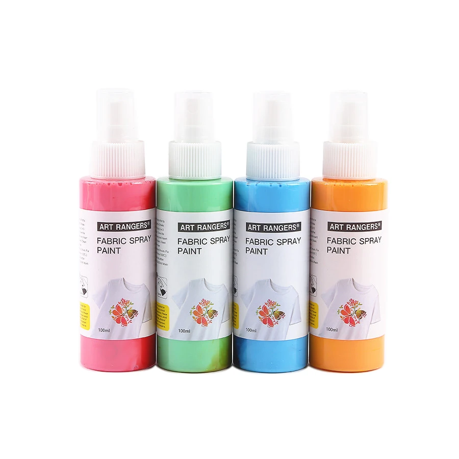 Art rangers FABRIC SPRAY PAINT,4 X 100 ml primary colors/ pastel colors for diy art painting