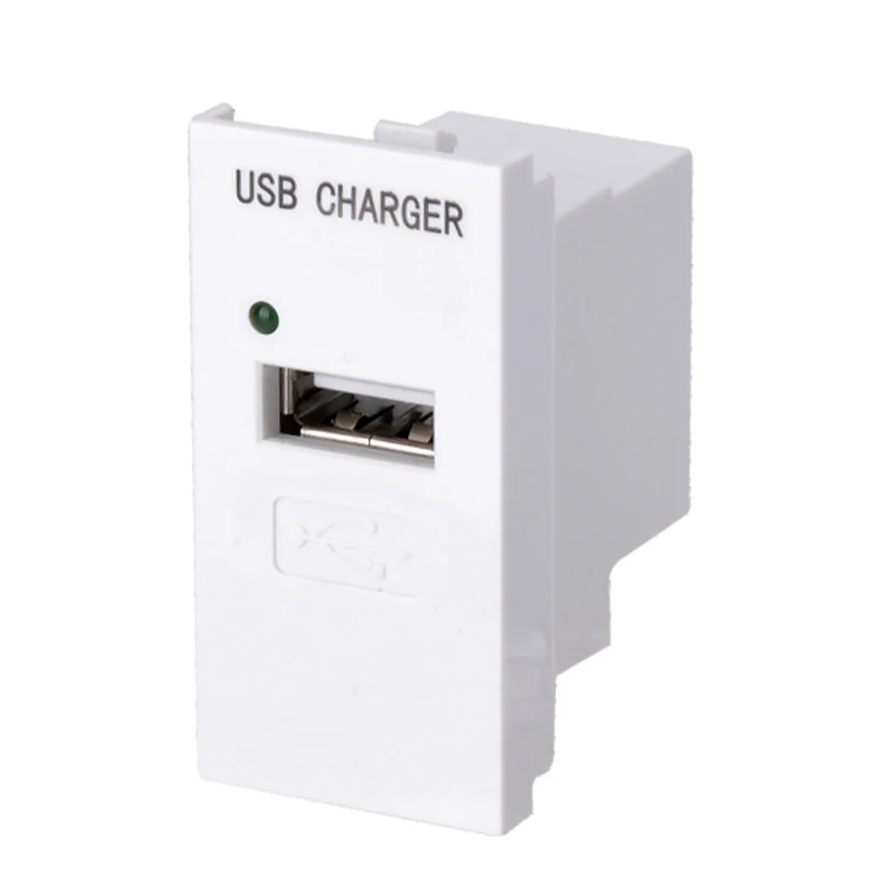 Chinese factory NEPCI USB charger 22.5x45 USB charging module for Legrand wall plate  XJY-USB-41-2.1A/5V