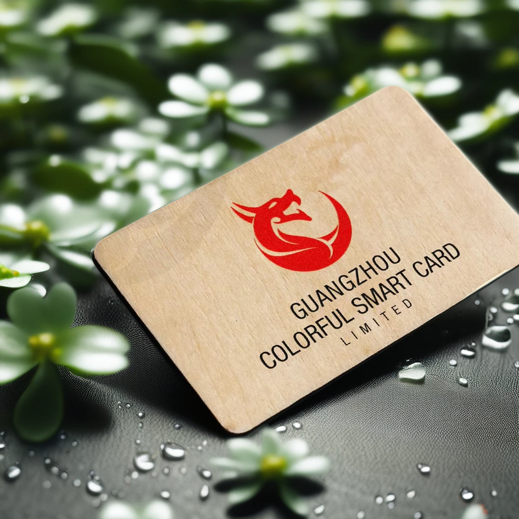 High Quality Green 100% Recyclable rfid wood Cards Smart Rfid Wood Business Membership VIP Card