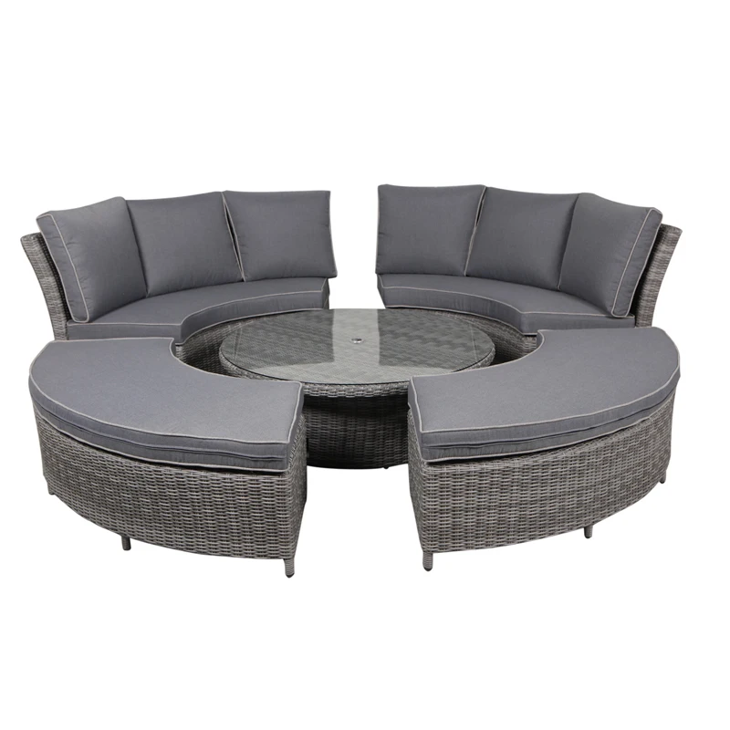 Outdoor Garden Sets Rattan Sofa Sets Patio Wicker Sofa of 5 PCS