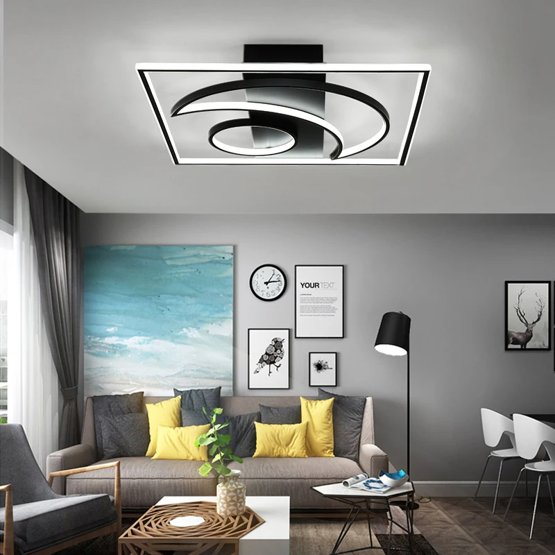 Royaleyes современный новый дизайн освещение Led Для Гостиная Спальня Кабинет белый/черный люстра