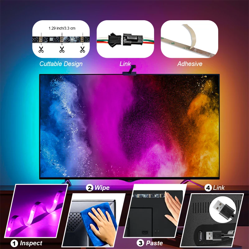 Wholesale Indoor Decor 5M RGB Led Light Tape 5050 SMD 5v24V Flexible Led Strip Lights for Christmas Decor