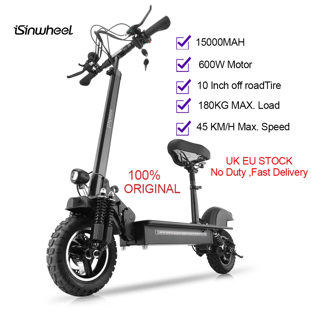 EU warehouse original iX5/E5 10 Inch  600W  15 ah battery electric scooter  Off Road E Scooter Adult electric scooter