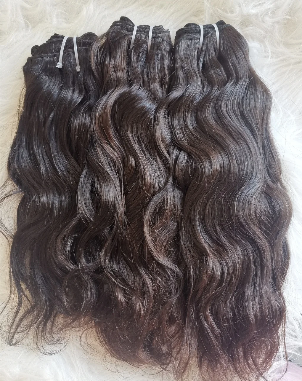 Last more than 5 years salon hair natural wavy raw hair bundles natural brown unprocessed indian hair weaves weft extensions