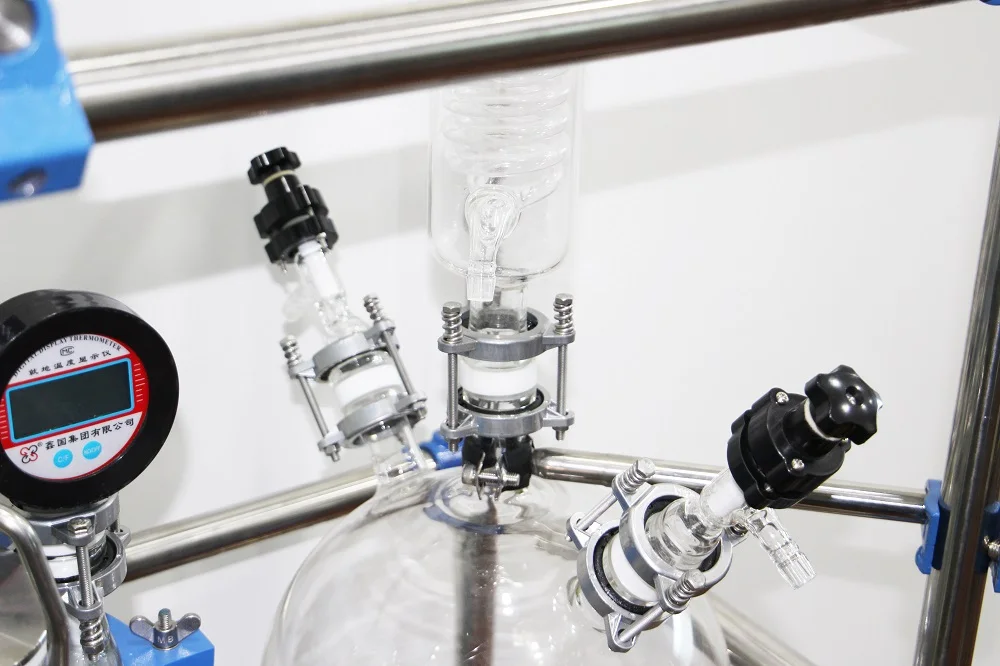 hot sale 100L nutsch filter / Jacketed glass crystallization reactor/ jacketed glass reactor customizable from 1