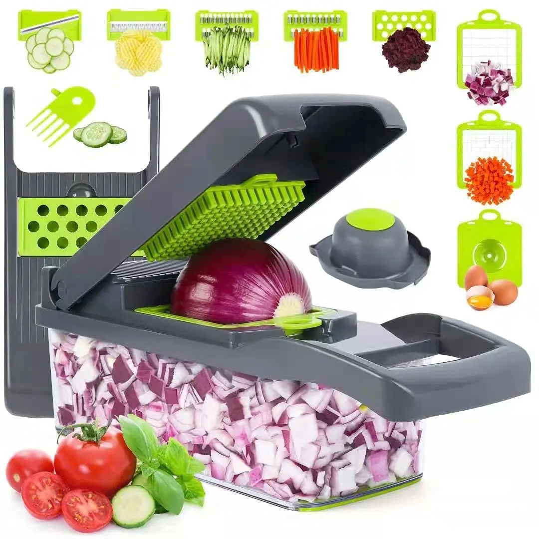12 in 1 multifunctional salad cutter manual manuel Food Processor vegetable chopper slicer Fruit &  tools spiralizer slicer