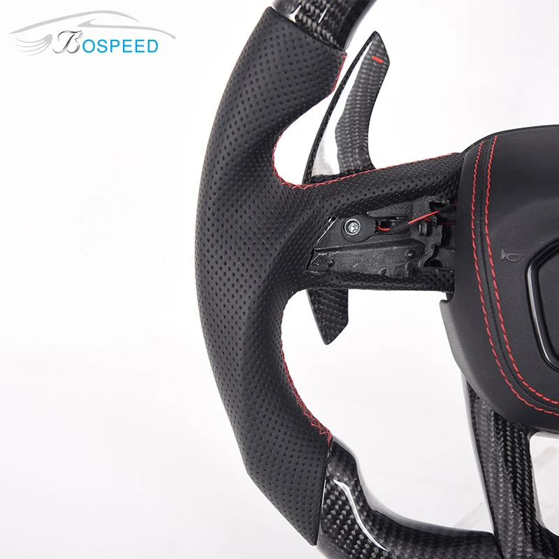 for Audi A4 B6 B7 R Line S3 8v Rs3 8v S4 B8 A5 B8 R8 Sline A3 8v A5 B8.5 Leather Carbon Fiber Led Steering Wheel