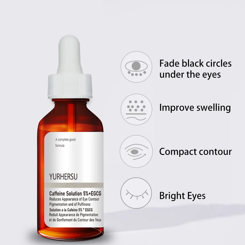 Wholesale Skin Care Niacinamide Zinc Hyaluronic Acid B5 Retinol Facial Serum Caffeine Eye Serum