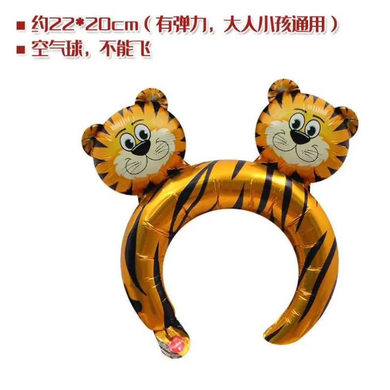 Cute Cartoon Birthday Gift Hair Band Foil Balloon headband Balloons For Birthday Activity Party Decoration Supplies