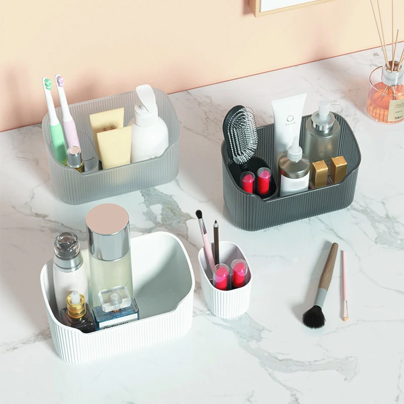 PP Skincare Lipstick Makeup Storage Container Box Desktop Plastic Cosmetic Storage Organizer