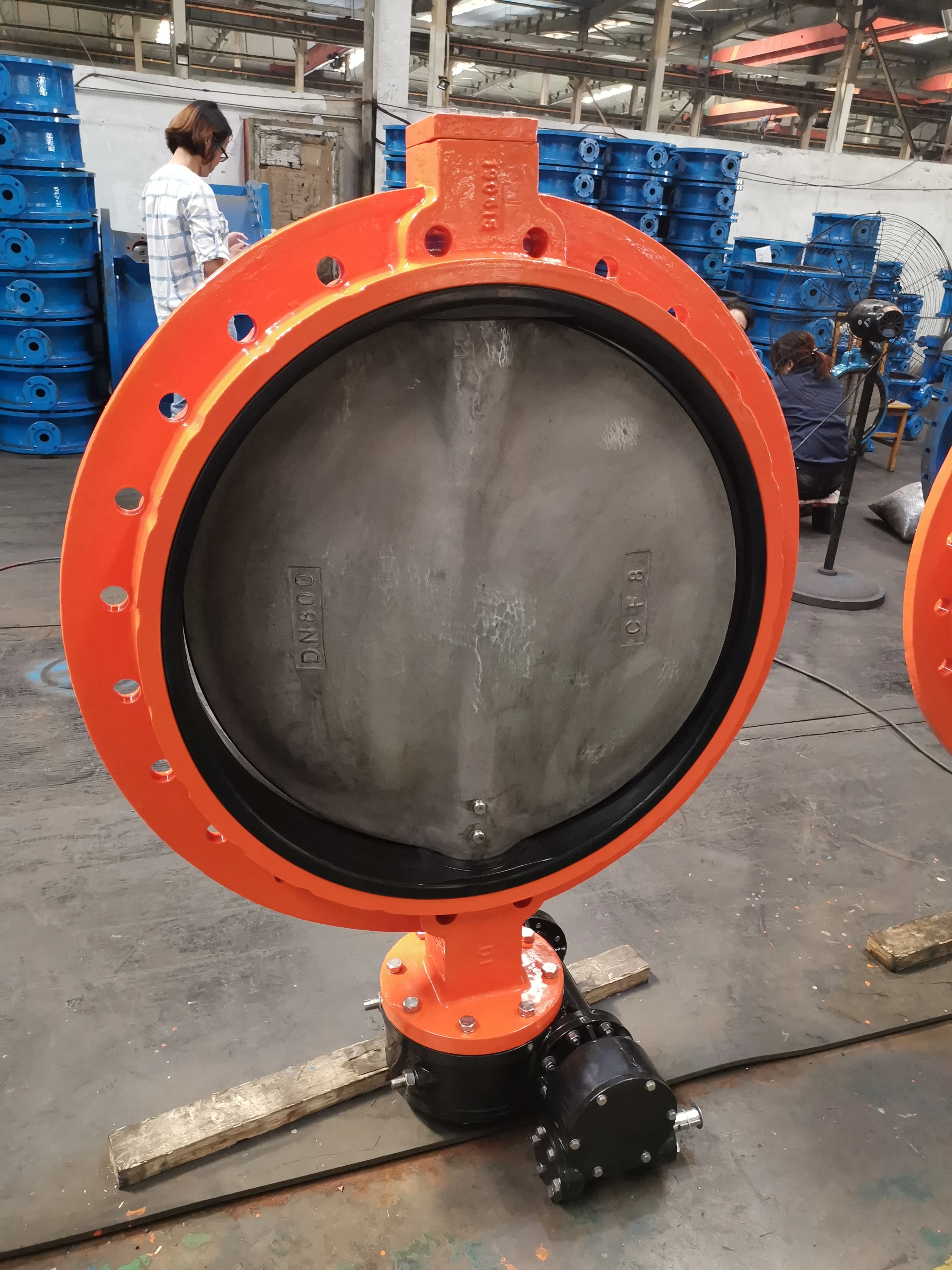 DN800 PN10 пластинчатый клапан-бабочка большого размера из ковкого