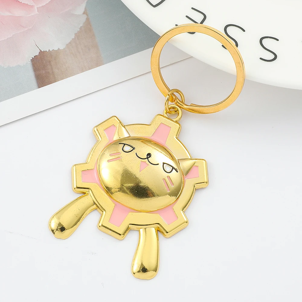 Little Lion Hai Wei Zhi Miao Metal Keychain with Embossing Printing Solid Metal Design
