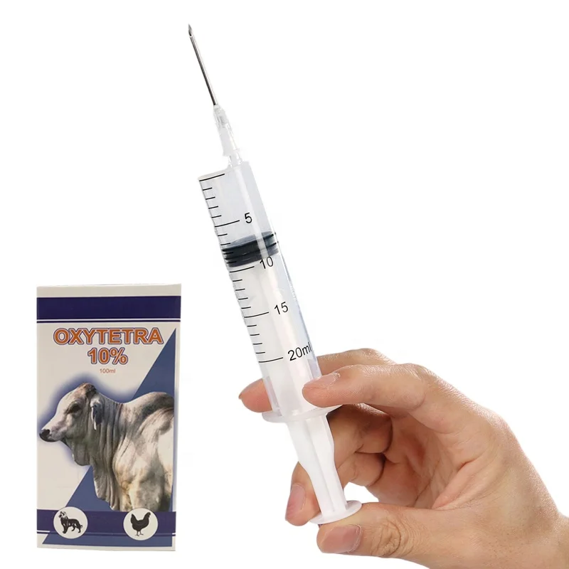Disposable hand syringe veterinary injection gun for poultry antibiotic injection