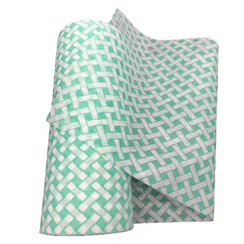 spunlace nonwoven fabric hexagonal beehive embossed pattern heavy duty industry viscose cellulose PP polypropylene