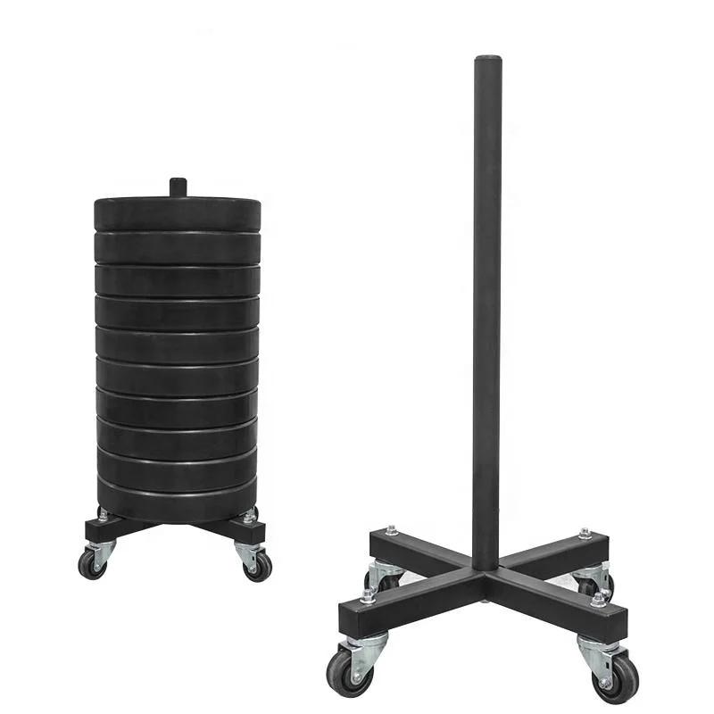 Factory Direct High Quality Vertical Trolley Weight Plate Rack Bumper Stacker