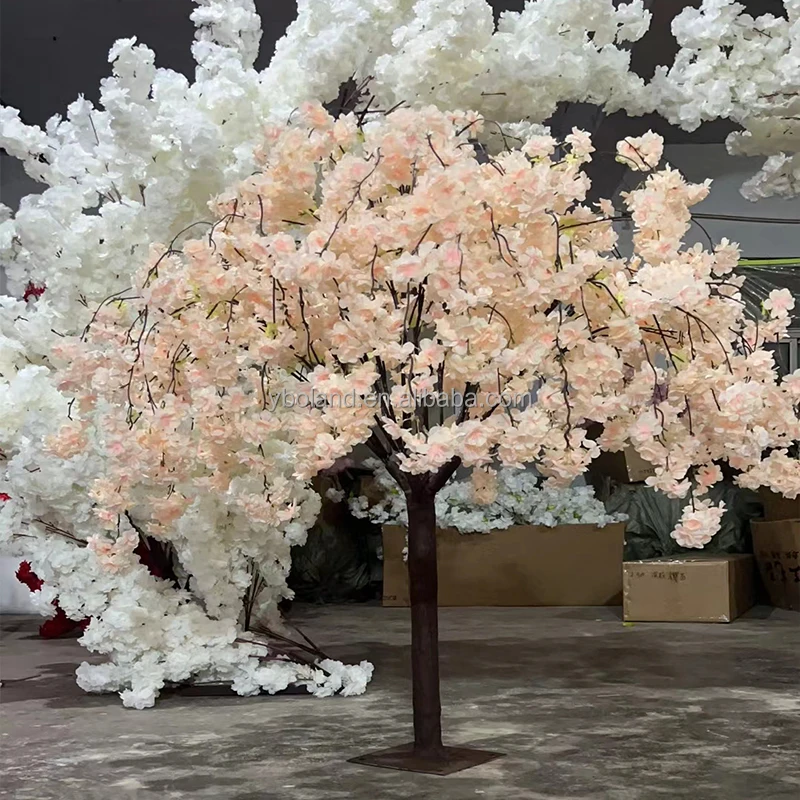 L-TT 4 ft 5 ft most popular silk artificial Sakura flowers trees wedding part table decoration cherry blossom flower tree