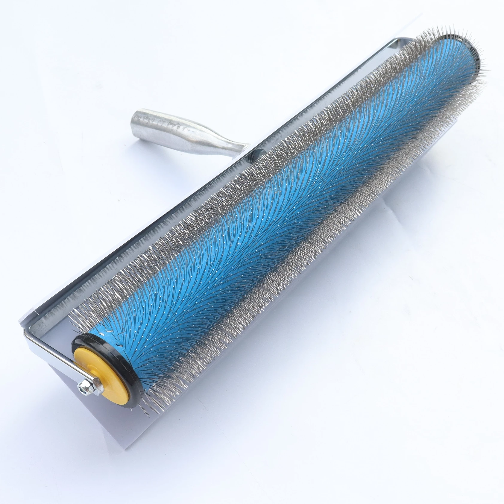 2023 Steel Spiked Roller  with splash guard Spiked Screeding Compound Roller Remove Bubble Smooth Floor Roller