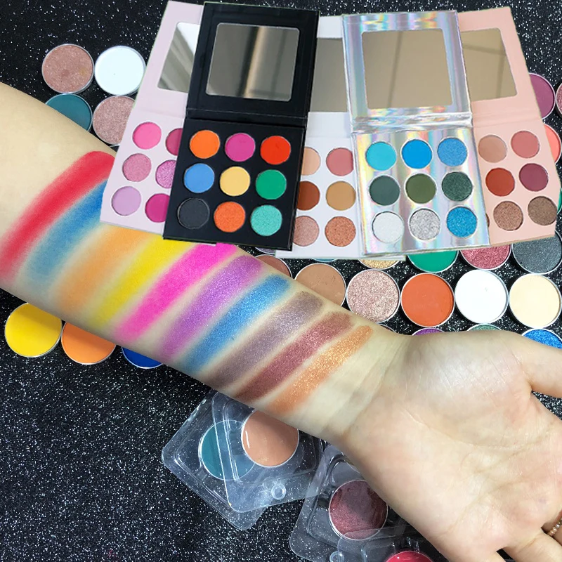 New Trending DIY High Sparkle Pressed Powder Eyeshadow Pigment Glitter Shiny Cosmetic Make Up Single Eye Shadow