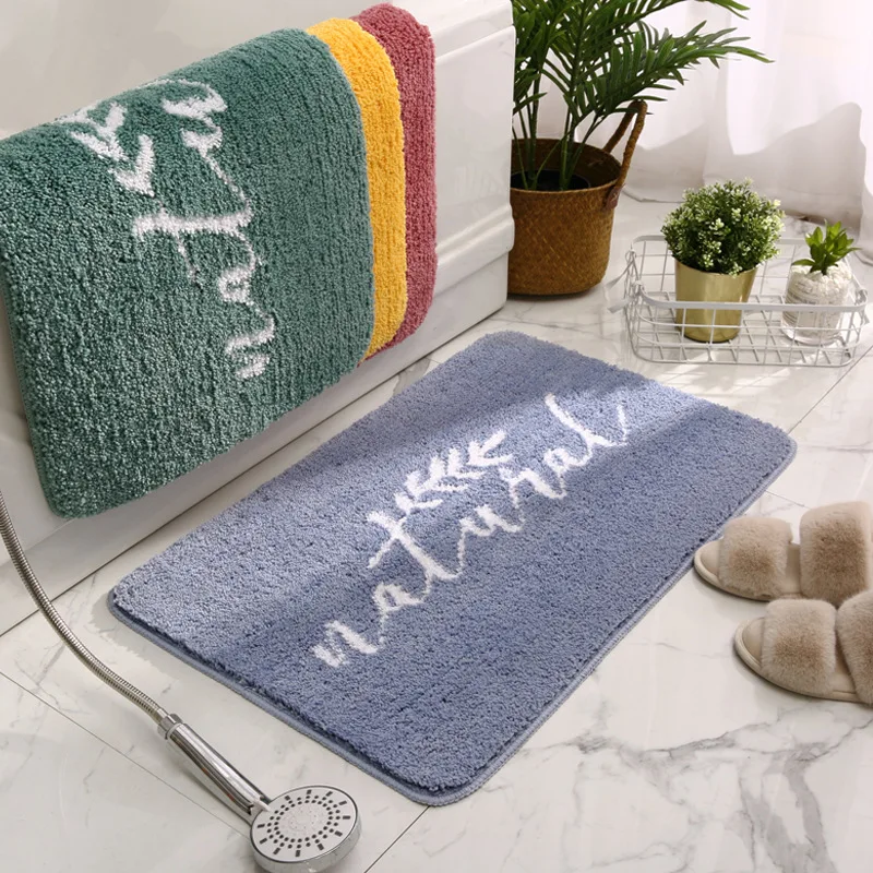 Nordic Style Thickening Washable Rugs Microfiber Soft Kid Quick Dry Bath Floor Mat Anti Slip Absorb Mats