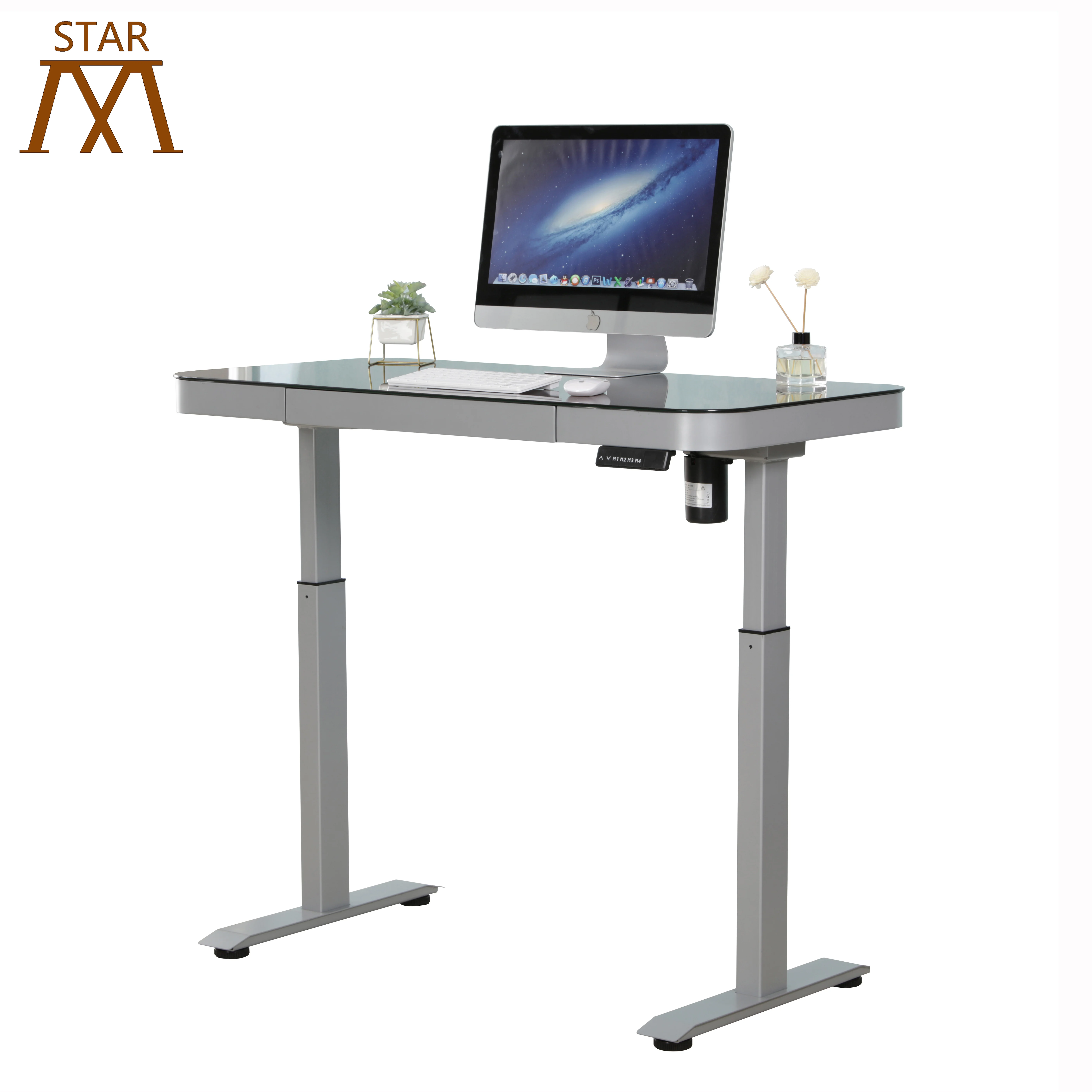 Mstar single motor electric sit to stand modern office desk manufacturer for office furniture height adjustable
