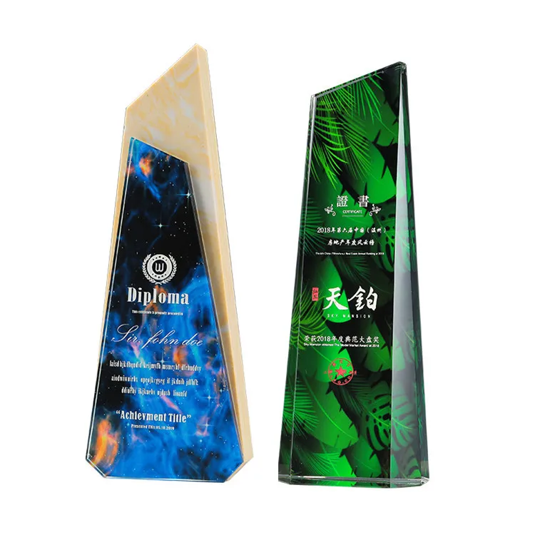 Crystal Trophy Color Trophies And Awards Manufacturer Customize Crystal Trophy Glass