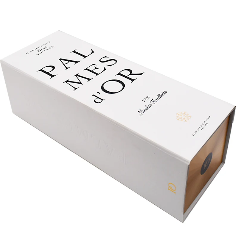 Factory custom champagne and small red wine single packaging cardboard bottle gift box