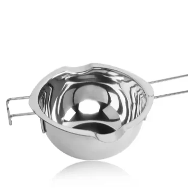 stainless steel chocolate melter pot mini size chocolate butter milk melting pot for melting wax bowl warmer 400ml